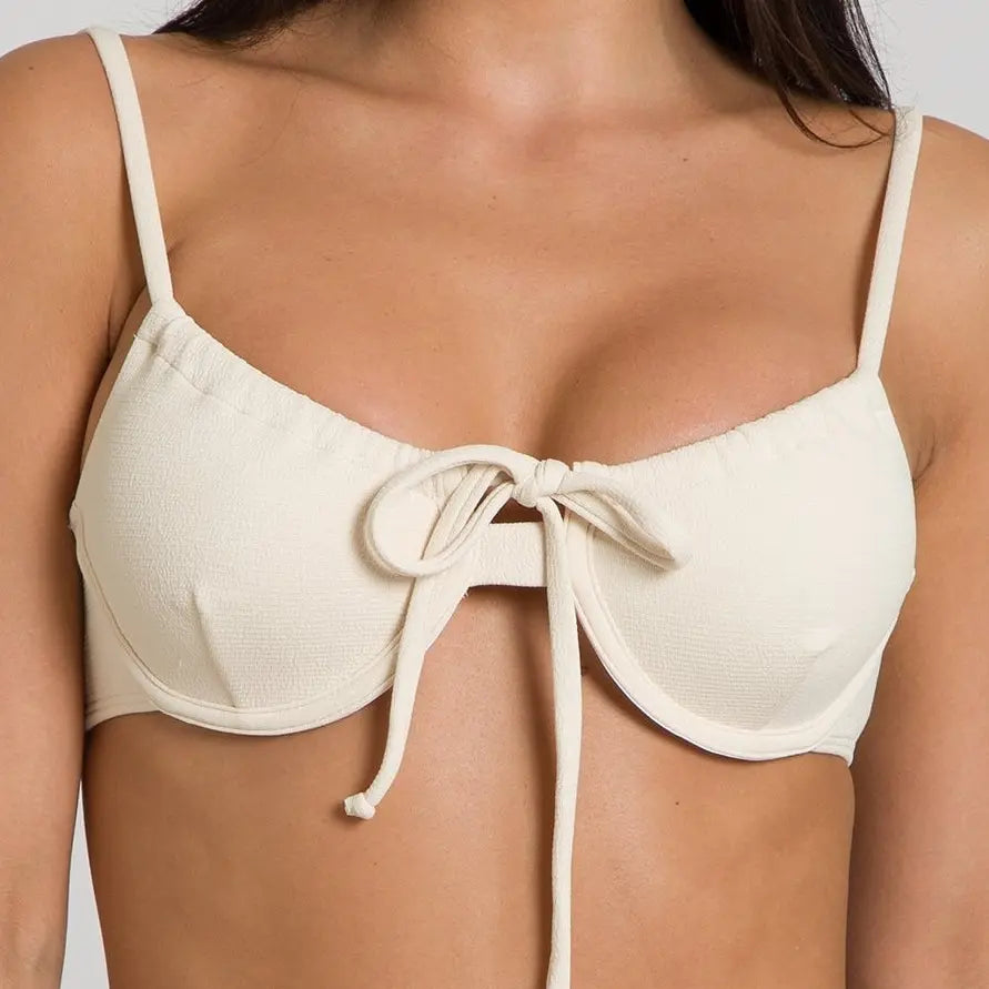 Mila Underwire Bikini Top in Ivory | Brazilian Swimwear | Beeluxxe Beeluxxe