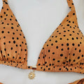 Poá Sol Printed Triangle Bikini Top with Sun Charm Beeluxxe