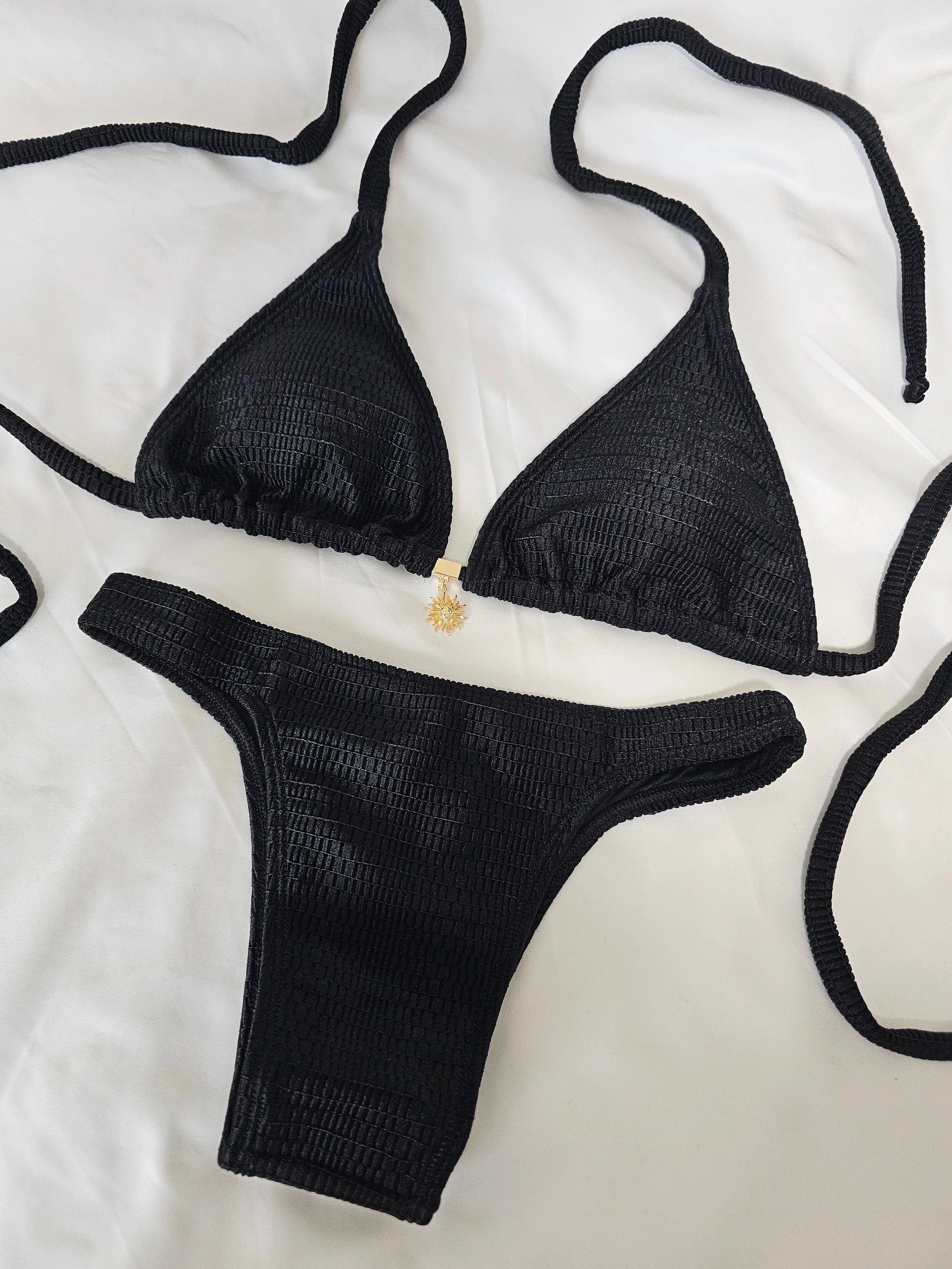 Solar Glow Sun Charm Bikini Top Beeluxxe