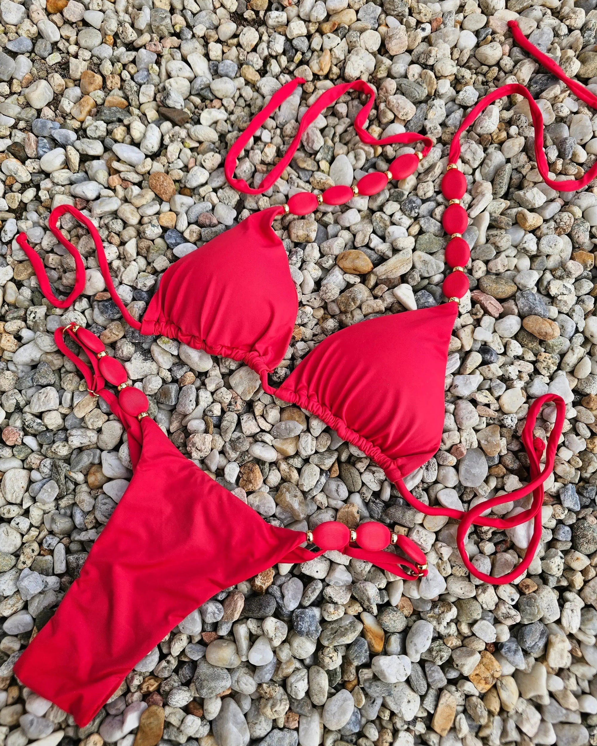 Solara Bikini Set — triangle top detail | Beeluxxe