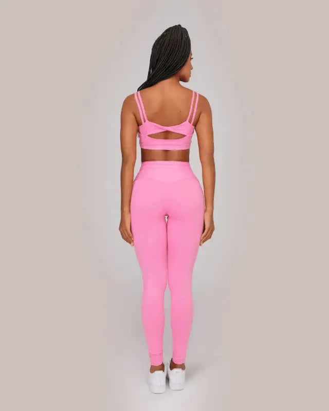 BEELUXXE SCULPTING LEGGINGS AND HIGH-SUPPORT SPORTS BRA SET - activewear
