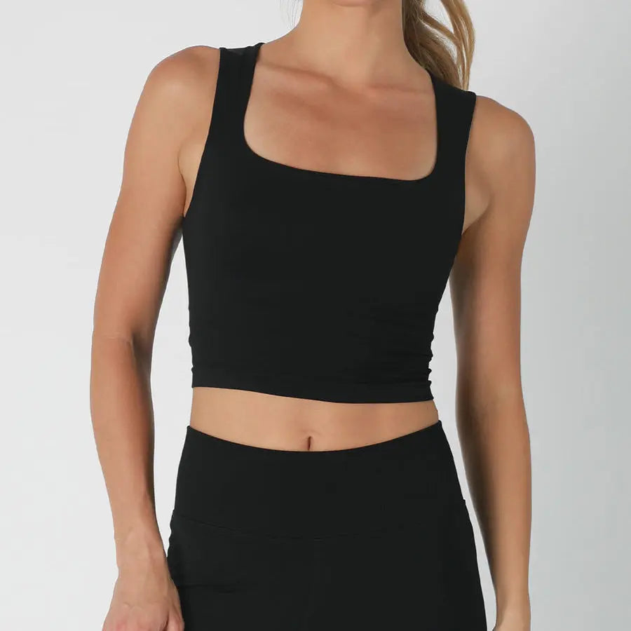 Clean Line Square Neck Top Beeluxxe