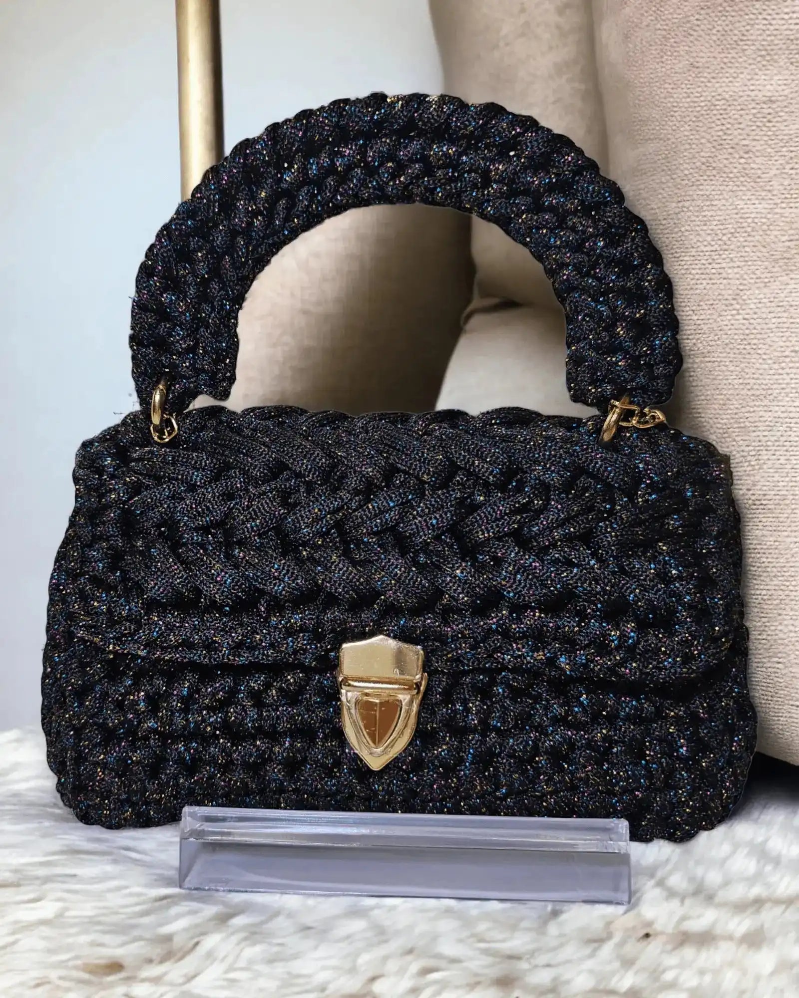Sparkling Party Crochet Handbag - Beeluxxe