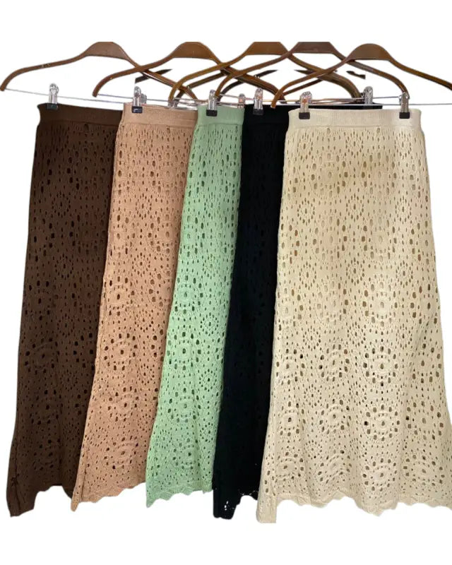 Boho Skirt - Light brown / One size
