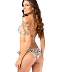 Brazilian Curtain Bikini Set – Ruffled Tie-Up Bottoms & UV Protection SPF50 +