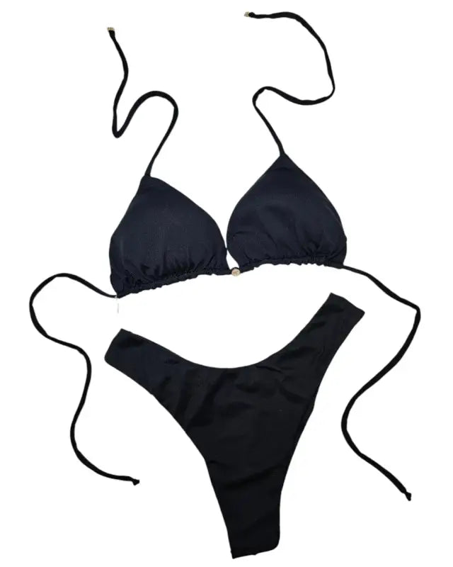 Classic Black 2 piece bikini set - Beeluxxe