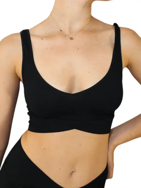 Crossover Waist Ribbed Knit - Beeluxxe