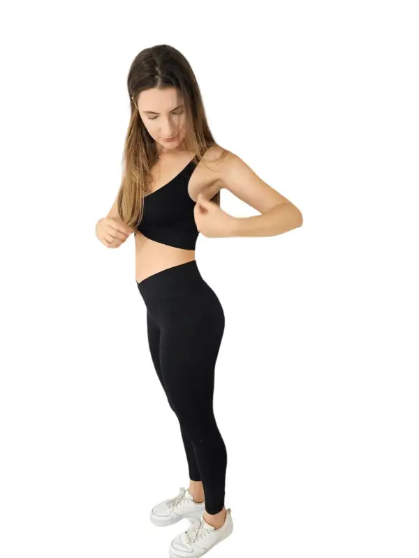 Crossover Waist Ribbed Knit - Beeluxxe