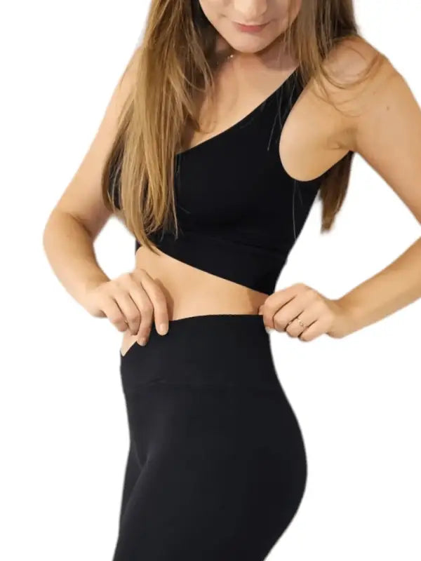 Crossover Waist Ribbed Knit - Beeluxxe