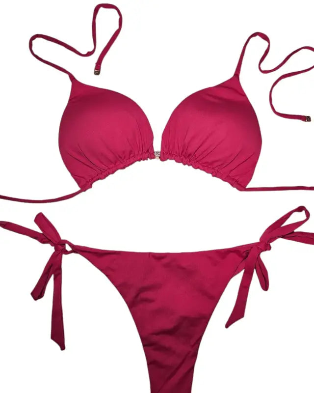 Hot pink 2 piece bikini set - Beeluxxe