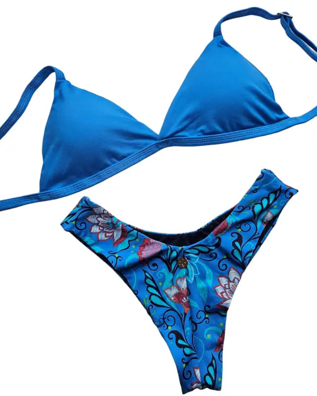 Ocean blue 2 piece bikini set - Beeluxxe
