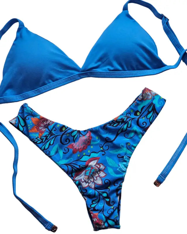 Ocean blue 2 piece bikini set - Beeluxxe
