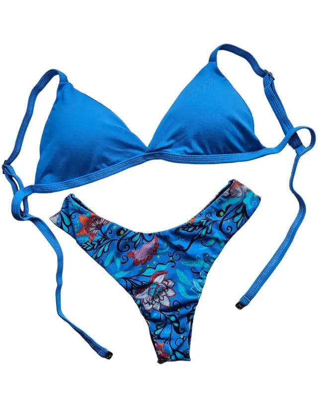 Ocean blue 2 piece bikini set - Beeluxxe