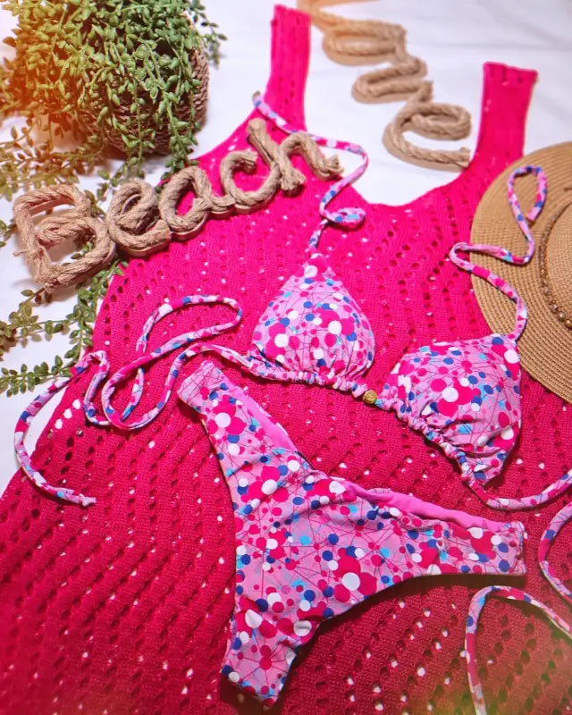 Pink 🩷 mix love bikini set - Beeluxxe