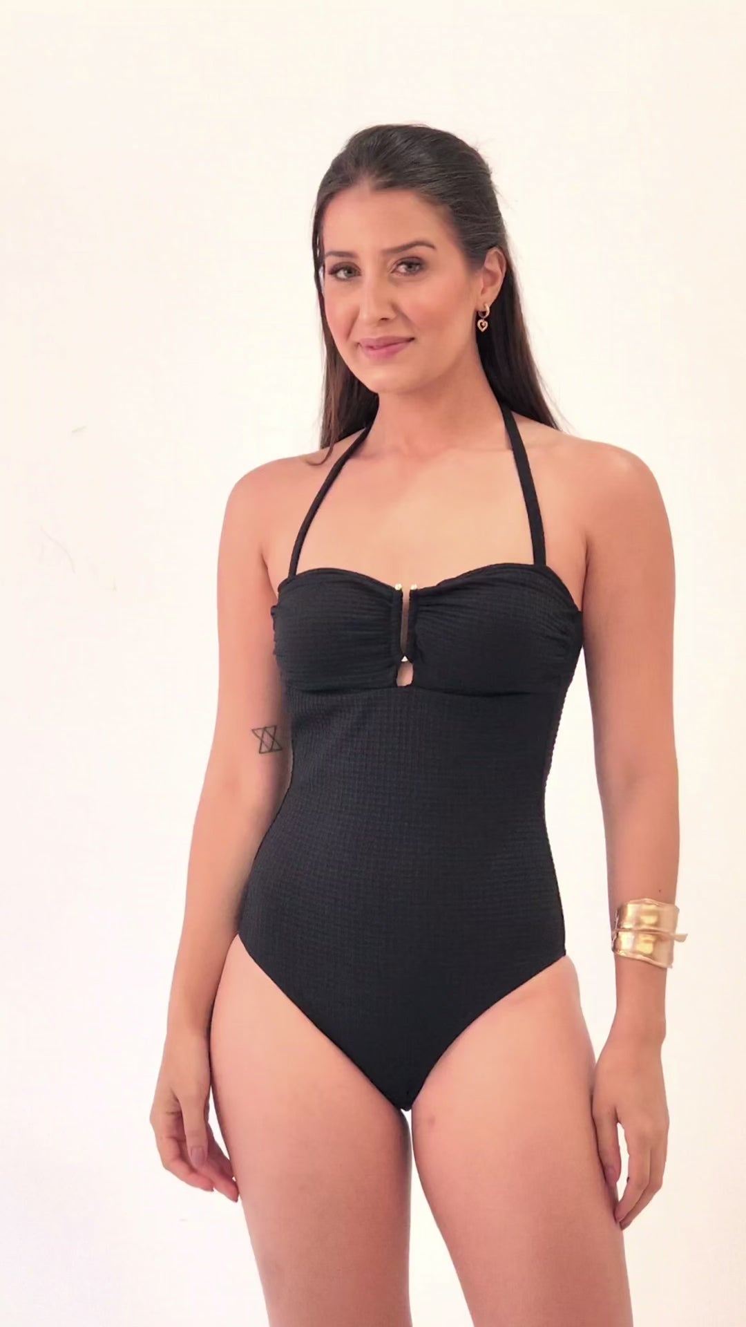 Lumière Sculpt One-Piece Swimsuit | Bandeau Luxury Brazilian Swimwear | Beeluxxe