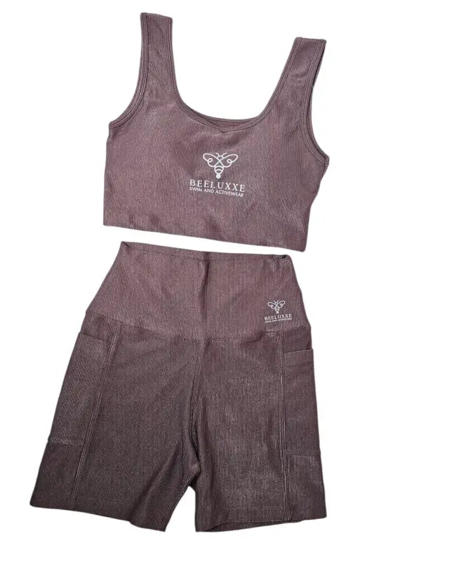 Ribbed Top and Shorts with pocket
