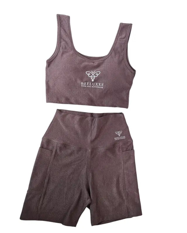 Ribbed Top and Shorts with pocket