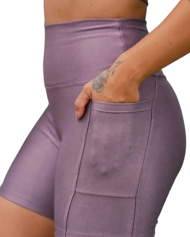 Ribbed Top and Shorts with pocket