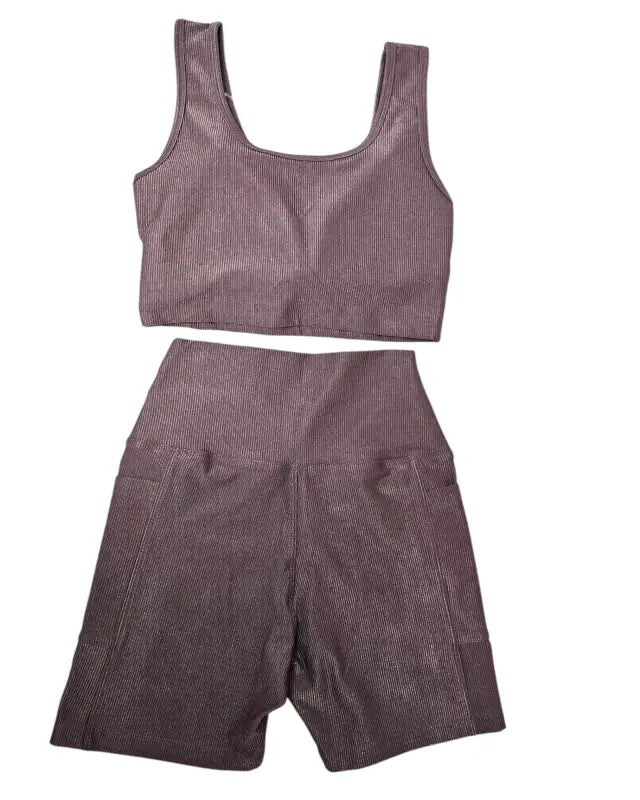 Ribbed Top and Shorts with pocket