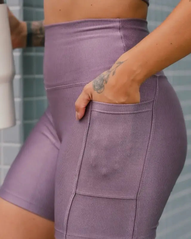 Ribbed Top and Shorts with pocket