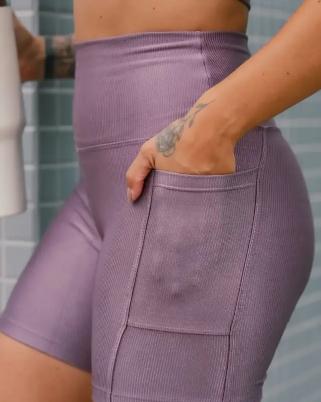 Ribbed Top and Shorts with pocket