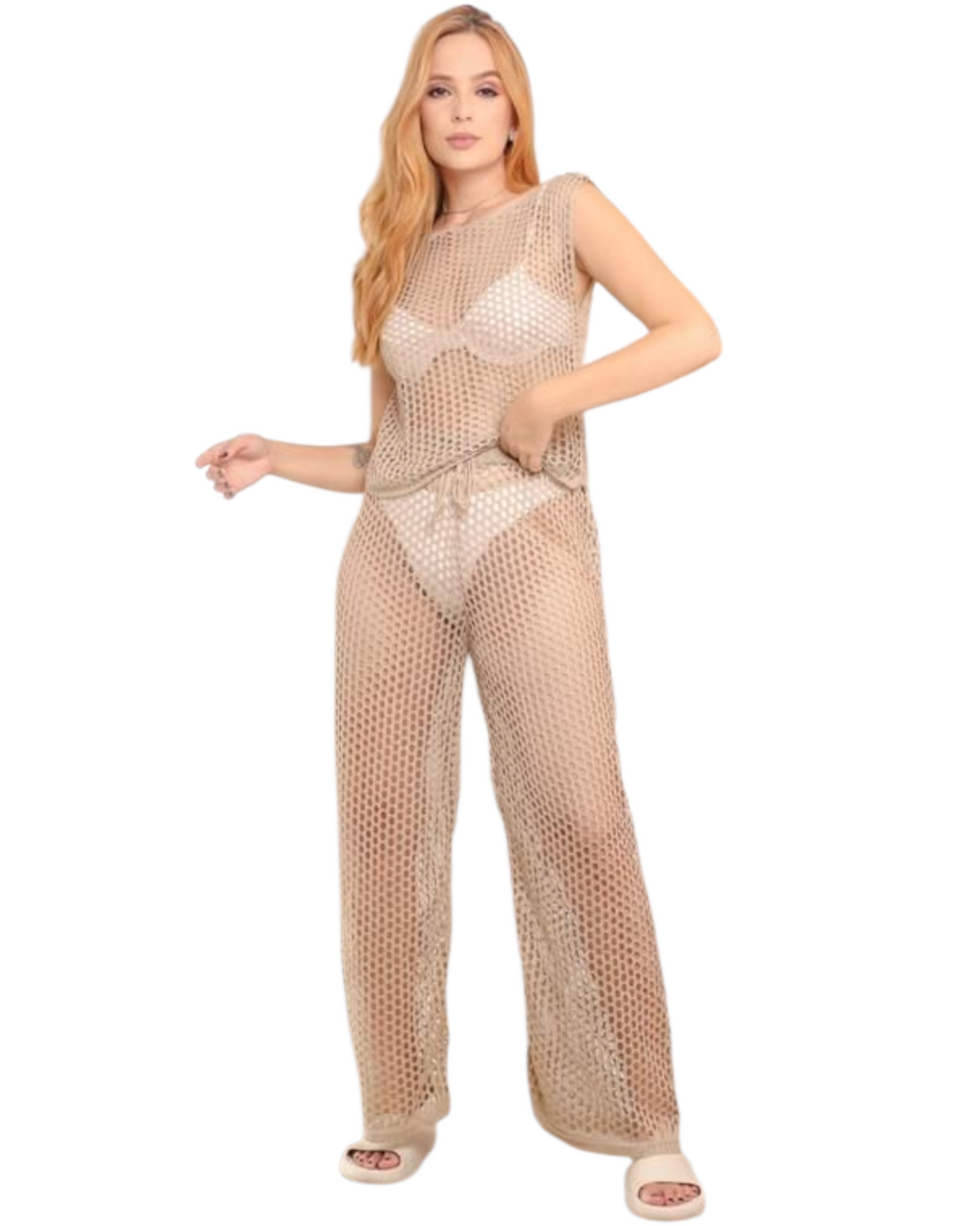 Ibiza cover up pants and top set