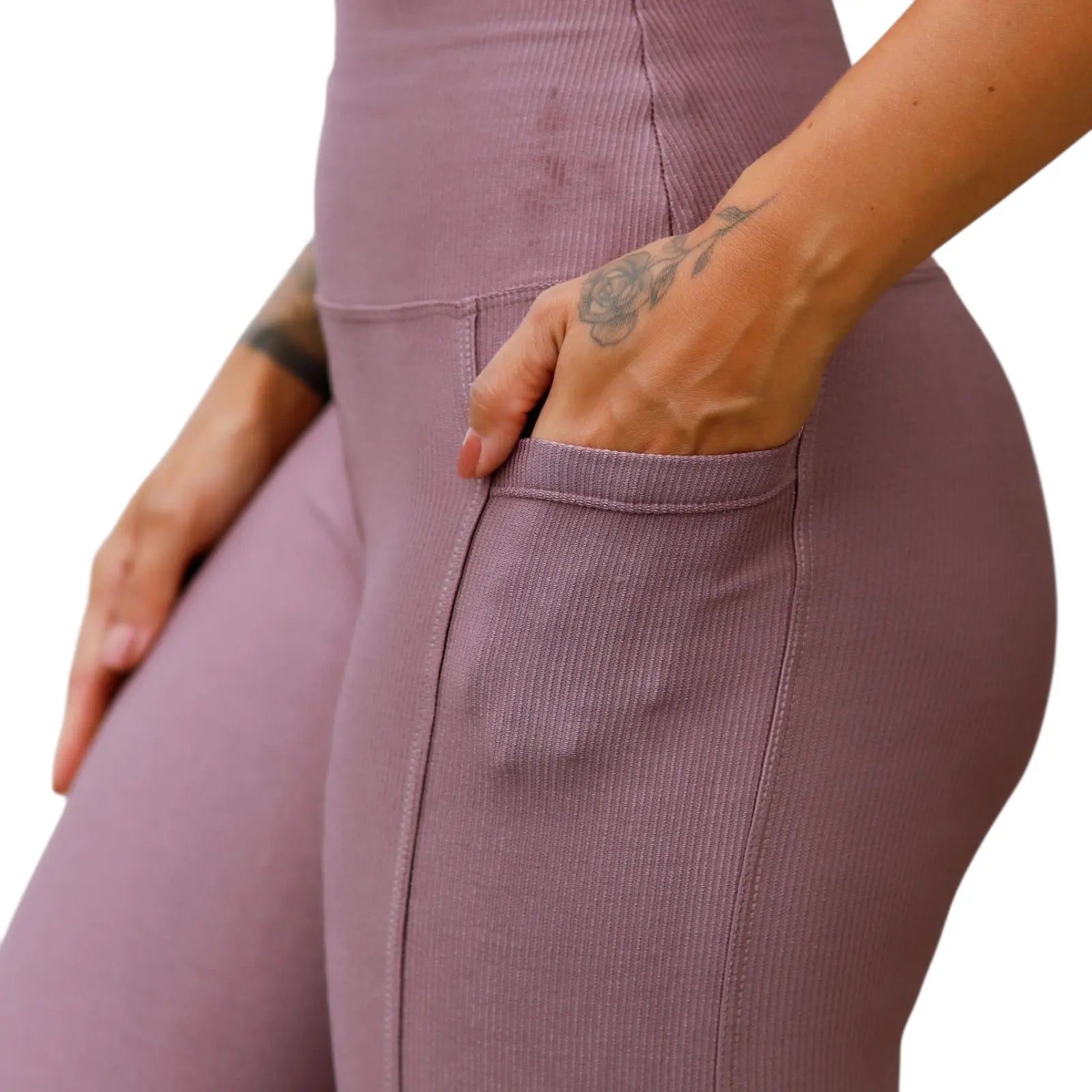 High waist leggings in moccha color