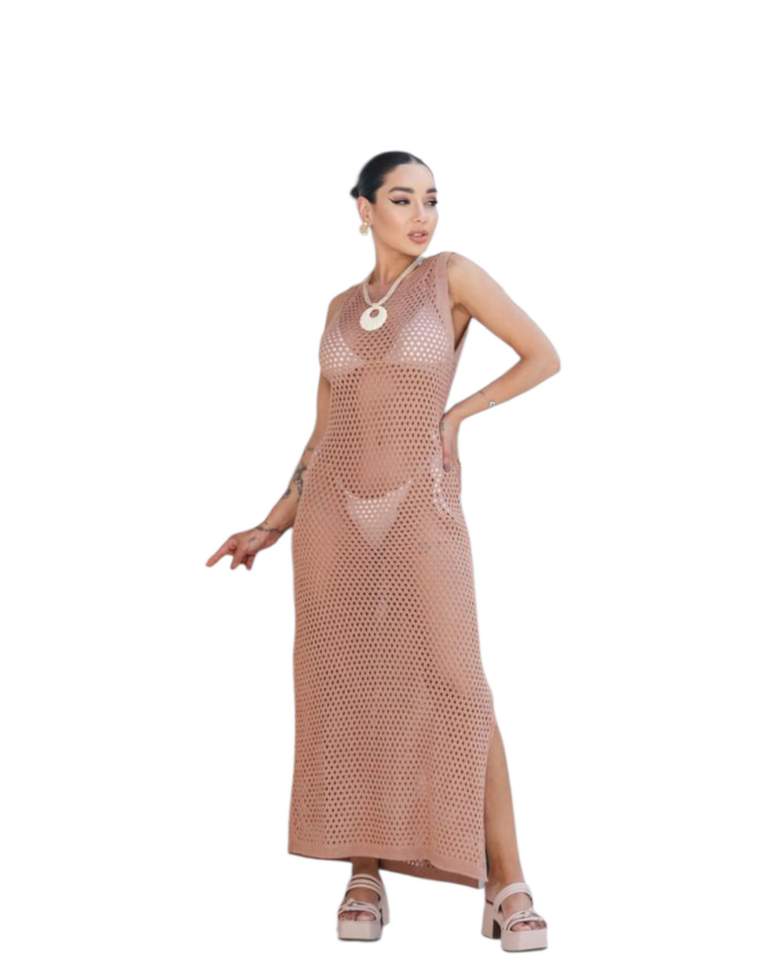 Saint Barth Cover Up in Chic Open-Weave Knit Design