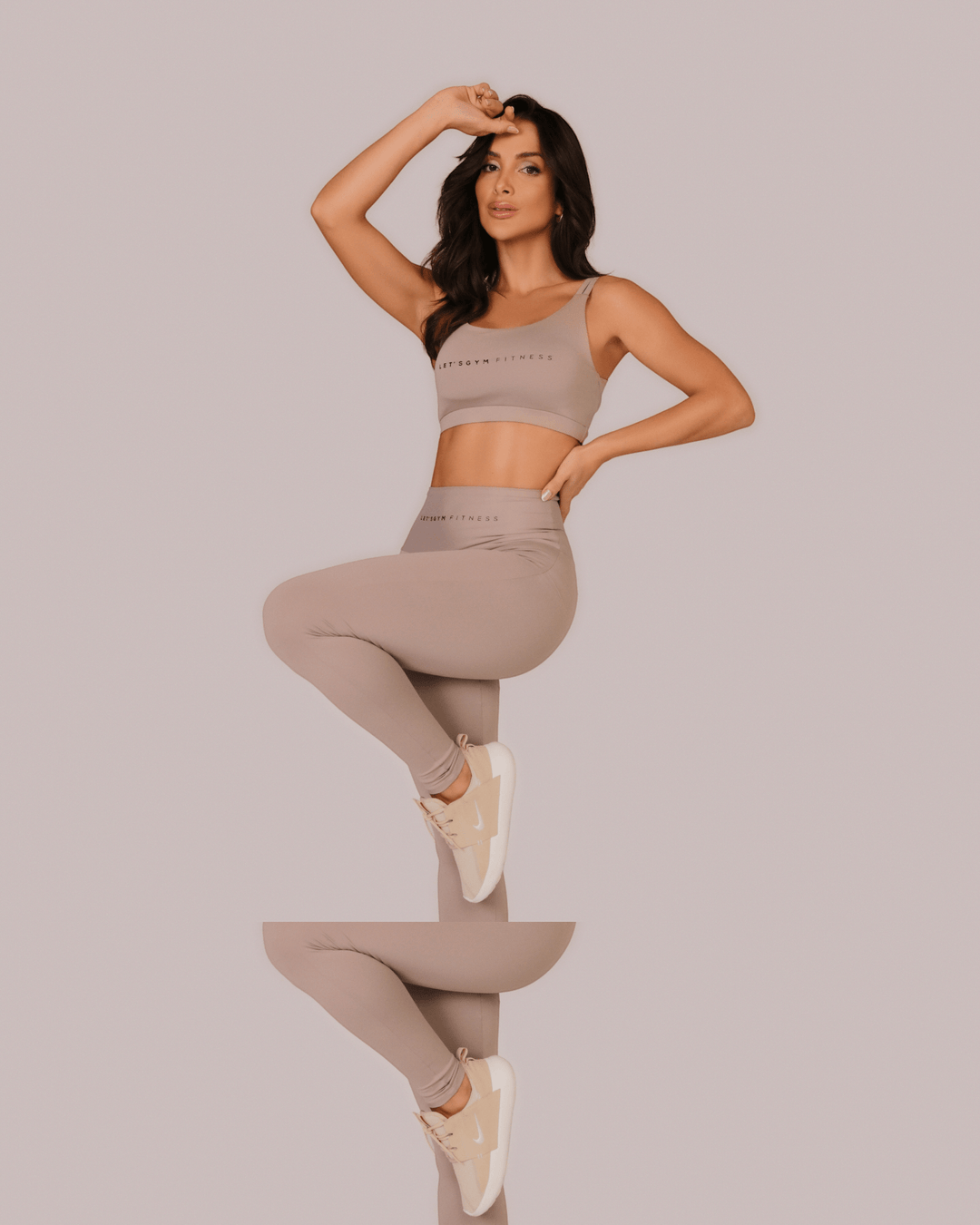 BEELUXXE SCULPTING LEGGINGS AND HIGH-SUPPORT SPORTS BRA SET - activewear