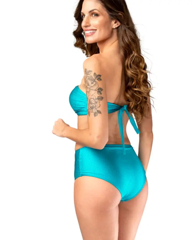 Textured Strap-On Hot Pants with Buckle – SPF50 + Protection
