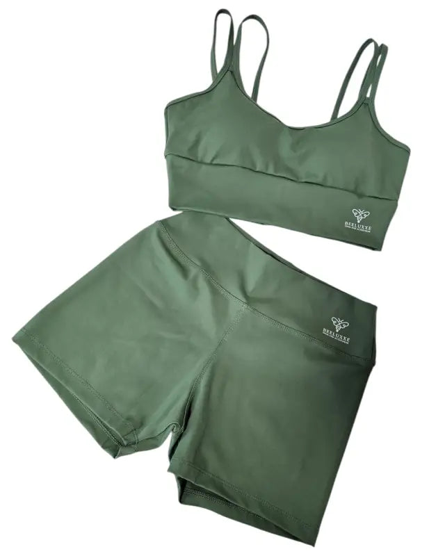 WORKOUT SET FOR WOMEN - ENERGIZE YOUR FITNESS ROUTINE - Green Emerald / Small - ative wear